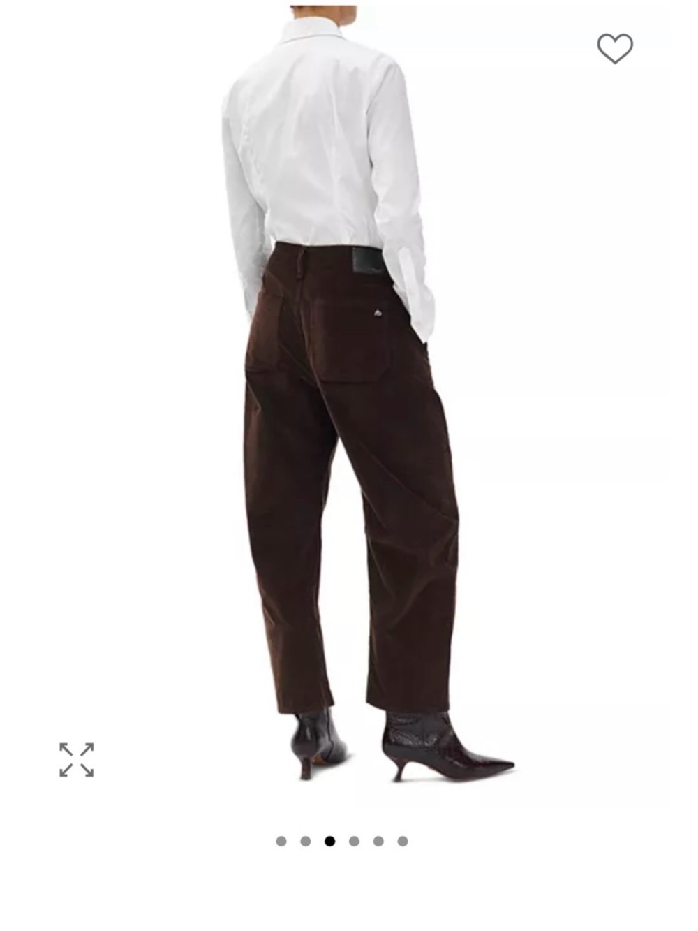 Rag and Bone Charlie Barrel Jeans in Espresso - Picture 4 of 13